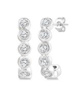 LysPhoPho PhoThZen 14K White Gold Diamond Bezel Earrings