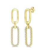 ElLys VioIs 14K White Gold Diamond Earrings