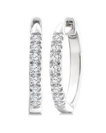VerTh 14K White Gold Diamond Fashion Earrings