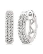 VerElLo 14K White Gold Diamond Fashion Earrings