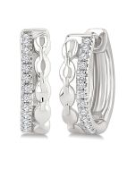 XeVer 14K White Gold Diamond Fashion Earrings