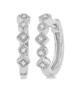 LysLinIs 14K White Gold Diamond Fashion Earrings