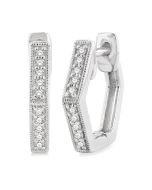 VioThNo VioDorSol 14K White Gold Diamond Fashion Earrings