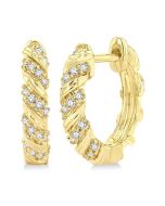 LinOra 14K White Gold Diamond Fashion Earrings