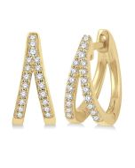 IonOnSol 14K White Gold Diamond Fashion Earrings