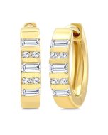 NoArVal 14K White Gold Diamond Fashion Earrings