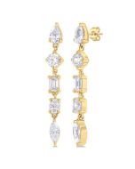 RaXeXe 14K White Gold Diamond Fashion Earrings