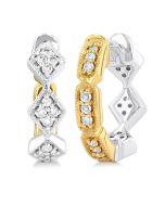 DorAeTh OraValNo 14K White Gold Diamond Fashion Earrings