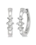Past Present & Future Petite Diamond Huggie Fashion Earrings