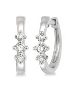 Past Present & Future Petite Diamond Huggie Fashion Earrings
