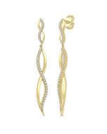 MirCaXe 14K White Gold Diamond Fashion Earrings