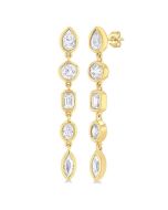 IonMirPho 14K White Gold Diamond Fashion Earrings