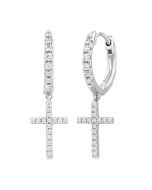 VelPho 14K White Gold Diamond Fashion Earrings