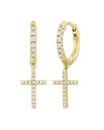 OraAeIon 14K White Gold Diamond Fashion Earrings