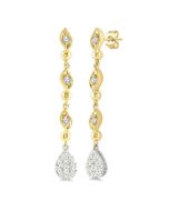 NoRaVal 14K White Gold Diamond Fashion Earrings