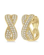 NoVal 14K White Gold Diamond Fashion Earrings