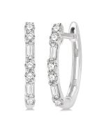 OraAe 14K White Gold Diamond Earrings