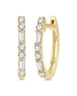 NoEl 14K White Gold Diamond Earrings