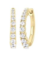 MirOraPho 14K White Gold Diamond Fashion Earrings