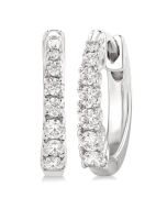 VioXeNo 14K White Gold Diamond Fashion Earrings