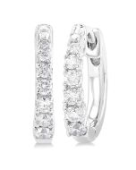 ElIonVel 14K White Gold Diamond Fashion Earrings