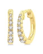 Graduated Petite Diamond Huggie Fashion Earrings
