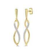 Infinity Diamond Fashion Long Earrings