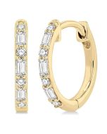 CaLoMir LoVal 14K White Gold Diamond Fashion Earrings