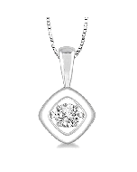 Cushion Shape Emotion Diamond Pendant