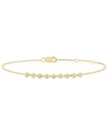 Bezel Set Petite Diamond Fashion Chain Bracelet