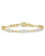 Past Present & Future Shine Bright Diamond Infinity Link Bracelet