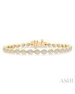 Calla Noble Aura Pear Shape East West Bezel Set Diamond Tennis Bracelet