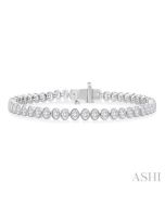 Vesper Harbor Grove Oval Shape North South Bezel Set Diamond Tennis Bracelet