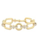 Bold Link Diamond Fashion Bracelet