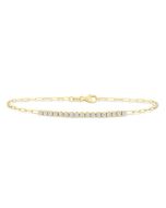 Paperclip Diamond Fashion Chain Bracelet