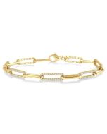 Paperclip Diamond Fashion Bracelet