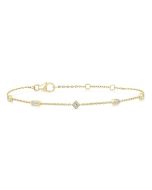Bezel Set Diamond Fashion Chain Bracelet