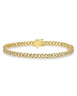 Zephyra Halo Haven Curb & Cuban Diamond Fashion Bracelet