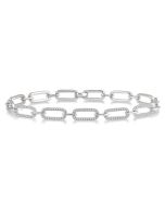 Paperclip Diamond Fashion Bracelet