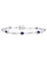 Oval Shape Gemstone & Diamond Fashion Bracelet