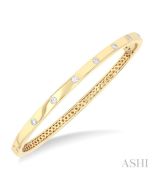 Flush Bezel Set Diamond Fashion Bangle