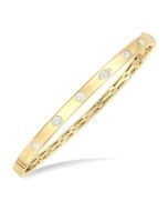 Mixed Shape Bezel Set Diamond Fashion Bangle