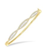 Swirl Baguette Diamond Fashion Bangle