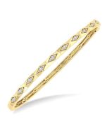Geometric Shape Diamond Fashion Bangle