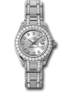  *Pre-Owned* Rolex White Gold Lady-Datejust Pearlmaster 29 Watch - 32 Diamond Bezel - Silver Diamond Dial