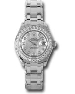 *Pre-Owned* Rolex White Gold Lady-Datejust Pearlmaster 29 Watch - 32 Diamond Bezel - Mother-Of-Pearl Diamond Dial