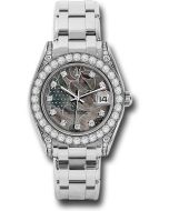 *Pre-Owned* Rolex White Gold Datejust Pearlmaster 34 Watch - 34 Diamond Bezel - Goldust Dream Diamond Dial