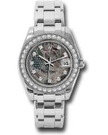  *Pre-Owned* Rolex White Gold Datejust Pearlmaster 34 Watch - 34 Diamond Bezel - Goldust Dream Diamond Dial