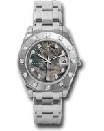  *Pre-Owned* Rolex White Gold Datejust Pearlmaster 34 Watch - 12 Diamond Bezel - Goldust Dream Diamond Dial