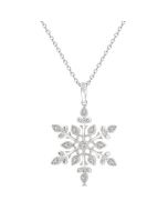 Xenia Wynn Silver Snow Flake Diamond Fashion Pendant